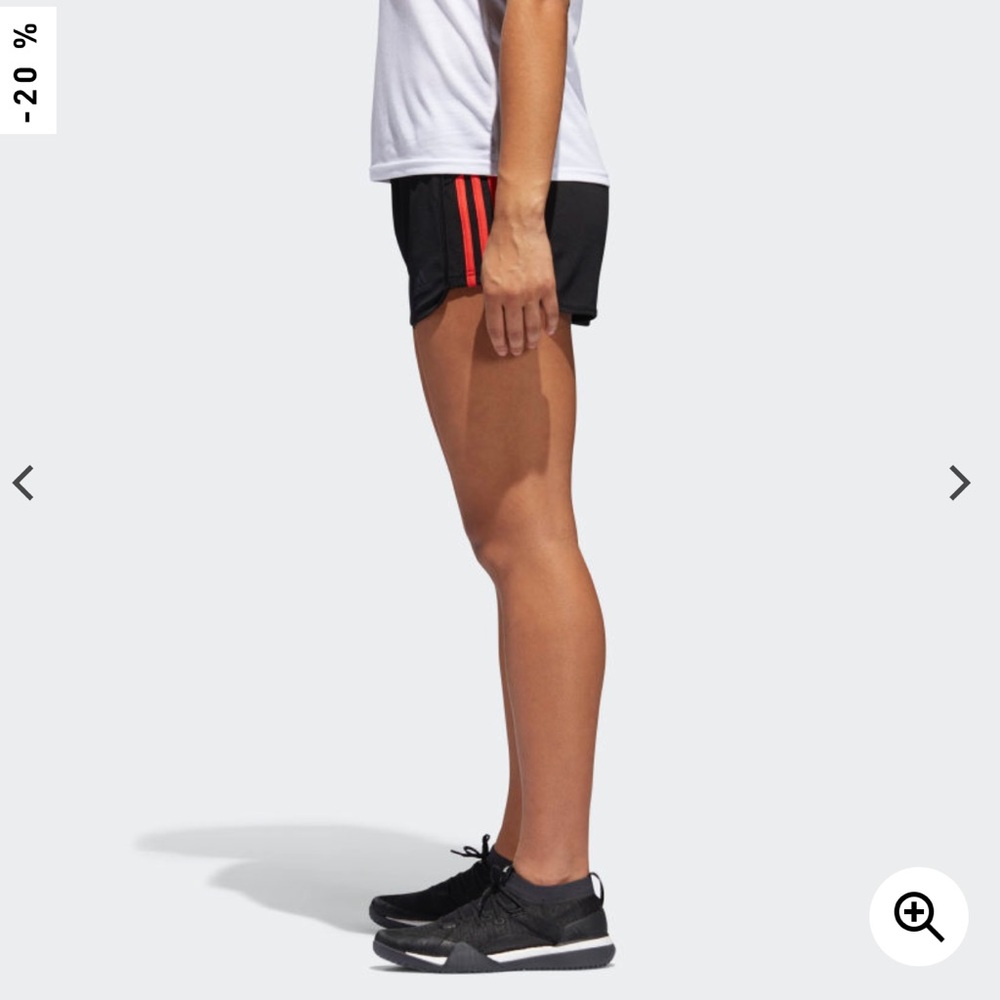 Adidas | Ultimate Knit Shorts Coral Stripes NWT - Picture 8 of 8